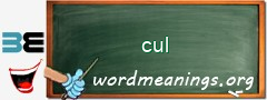 WordMeaning blackboard for cul